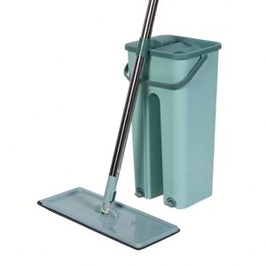 Home Wet Dry Spin Quick Cleaner 360 Set Lazy Cleaning Tool Microfiber <b>Flat</b> Floor Magic Cotton <b>Mop</b> With Wringer Bucket Custom - Product Image 3