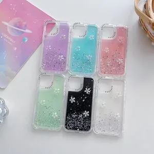 Dreamland 3-In-1 Glue Flower Glitter Cell Phone Case For IPhone Samsung Oppo