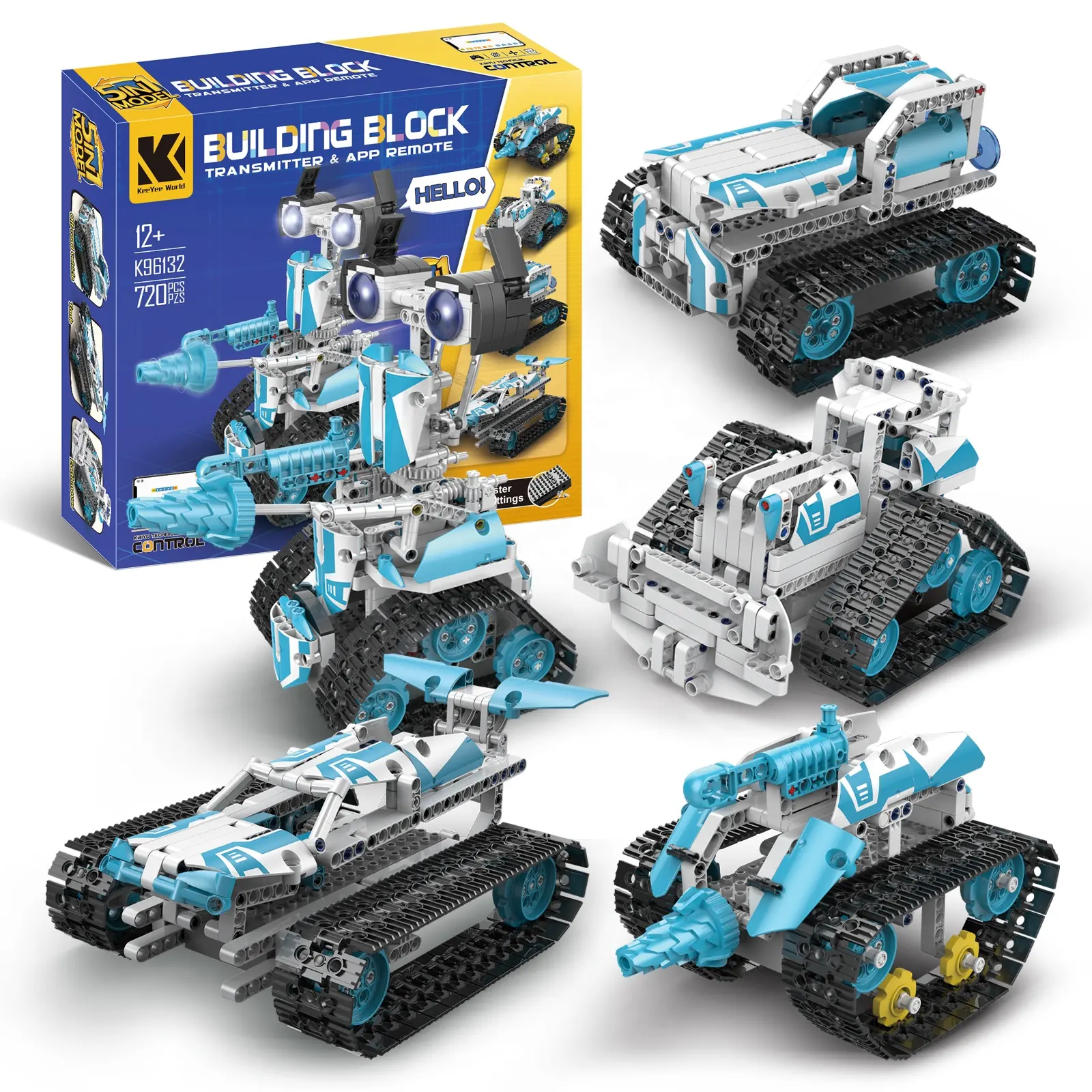 Remote Control Robot Programable Steam Brick Toys Early Educational Plastic APP Control Building Block Set For Kids Gift