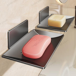 Jabonera de Lujo para Montar en la Pared, Rectangular, de Acero al Carbono, Paquete Individual, Soporte de Almacenamiento para Baño - Product Image 4