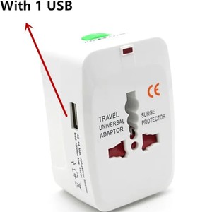 Adaptador de viaje <span class=keywords><strong>Universal</strong></span> con USB, 10A, 110-250V, blanco - Product Image 6