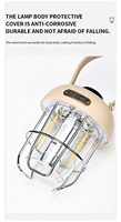 Lampe de travail LED portable pour entrepôt, camping, outils, avec angle de faisceau de 180°, rechargeable USB-C, pour usine