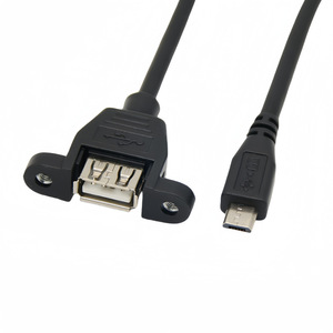 Micro Usb To Usb Female Extension Cable With <b>Screw</b> Holes V8 Interface Data Cable All <b>Copper</b> - Product Image 4