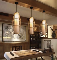 Lampes suspendues en rotin faites à la main, luminaire de plafond en bois, lanterne en bambou, luminaire suspendu pour la décoration de la maison