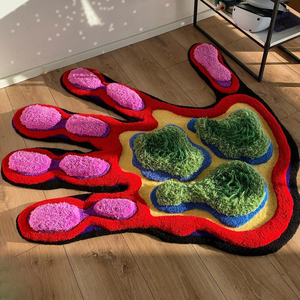 Tappeto rotondo e spesso moderno tappeto con logo tappeto tappeto personalizzato cd cerchio fustagliato - Product Image 1