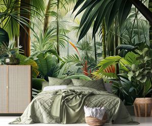 <span class=keywords><strong>Papier</strong></span> <span class=keywords><strong>peint</strong></span> moderne tropical personnalisable avec installation autocollante, imperméable pour les murs du salon, du canapé et de la chambre à coucher - Product Image 2