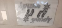 Personnalisez des motifs des Spurs de San Antonio en strass carrés en verre cristal, écologiques, à dos plat, pour T-shirt