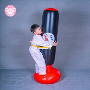 Saco de boxeo inflable de PVC grueso Tiger para niños, equipo de boxeo de pie, saco de boxeo pesado. - Product Image 4
