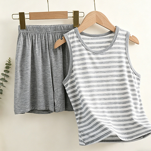 Ensemble de <span class=keywords><strong>pyjama</strong></span> pour enfants au design optimal : débardeur en modal et short de maison pour garçons - Product Image 2