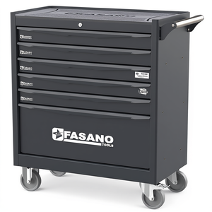 Fasano Tools 6 Drawer Rolling Tool Cabinet Steel Heavy Duty Garage <b>Workshop</b> <b>Storage</b> Organizer with Lock and Casters - Product Image 2