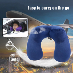 Almohada de Viaje en Forma de U para Avión, Almohada Inflable para el Cuello, Accesorios de Viaje, 4 Colores, Almohadas Cómodas para Dormir, Textiles para el Hogar - Product Image 4