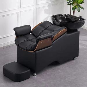 Fauteuil de lavage de cheveux professionnel avec bac en céramique, siège réglable et rembourré - Product Image 2