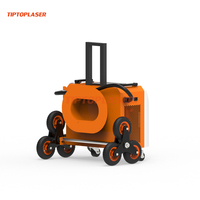 Machine de nettoyage laser montée sur chariot avec câble à fibre optique de 5 m et boîtier certifié IP pour environnements industriels exigeants