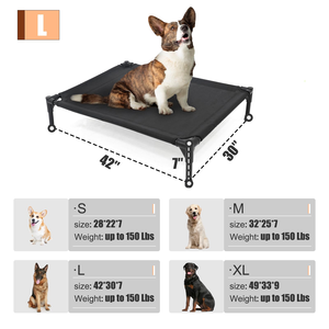 Lit pour chien moderne en maille, surélevé, luxueux, rafraîchissant, antidérapant, amovible, lavable, durable - Product Image 5