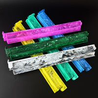 Himore Bright Color Mah Jongg 4 All-in-One Rack Combo : Support de tuiles de Mah Jongg américain en acrylique bleu personnalisé avec accessoires de poussée