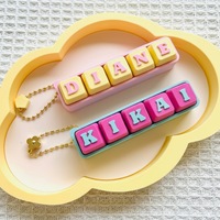 Customizable 3D Printed Keycap Keychain DIY Custom Letter Name Keyboard Switch Pendant-Mechanical Keycap Clicker
