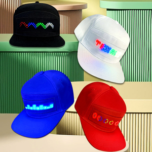 หมวกแก๊ป LED สั่งทำพิเศษ หมวกเบสบอลแสดงผลแบบเลื่อนได้ หมวก Snapback สั่งทำข้อความได้ สำหรับของขวัญส่งเสริมการขายในงานอีเว้นท์ - Product Image 3