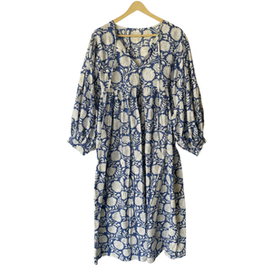 Robe longue 100 % coton pour femme, la plus vendue, faite à la main, style bohème décontracté, imprimé floral, douce, pour l'été et la plage, naturelle et ample - Product Image 1