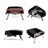 Four à pizza rotatif au gaz de 16 pouces, cuisinière multi-combustibles GPL, barbecue de camping en plein air