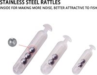 Angel köder Glas Rasseln Tube Worm Jig Insert Tube Rasseln Shake Attract Fly Tie Binden Lockstoffe