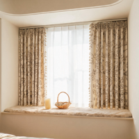 Rideau occultant luxueux en chenille couleur unie avec un taux d'ombrage de 71 à 90 % pour salon et home cinéma
