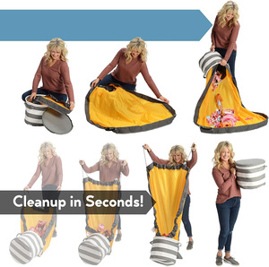 2025 in ordine pratico cestino portaoggetti giocattolo portatile all'aperto e tappetino da gioco con borsa - Product Image 4