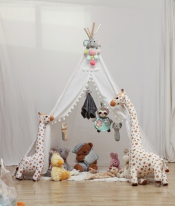 프로모션용 맞춤형 PP 코튼 코끼리 인형 장난감 민트 도트 개인 맞춤 귀여운 아기 안전 담요 - Product Image 6