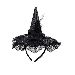 Niños adultos Halloween bruja diadema lentejuelas sombrero para fiesta tocado - Product Image 4