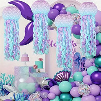 Lanternes en papier méduse suspendues couleur sirène sous la mer/océan thème anniversaire chambre décor fête décorations fournitures