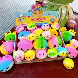 Juguete antiestrés de unicornio y gato colorido y divertido, juguete blandito de dumpling, lote de juguetes blandos, lindo para niños y adultos - Product Image 1