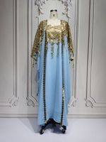 Kaftan marocain à sequins et diamants, Abaya africaine, Robe de soirée musulmane, Caftan, Robe de soirée, Boubou, Robe Djellaba