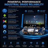 Pantalla TFT de 7.0 Pulgadas 1024*600 con Sistema Android/Linux Industrial Integrado, Rk3128 Quad-core 1.3GHz, 16.7M Colores, Retroiluminación LED