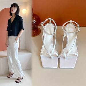 Fashion Latest Gladiator Sandals High <strong>Heels</strong> Women's Sandals Square Toe Clip <strong>Lace</strong> <strong>up</strong> Sandals Women's for Sale - Product Image 6