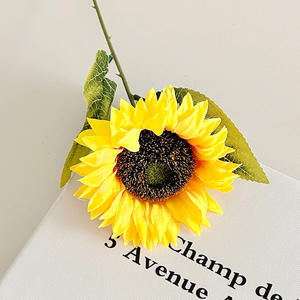 <span class=keywords><strong>Fleurs</strong></span> de tournesol artificielles réalistes haut de gamme pour la décoration de salon et de table à manger, arrangements floraux - Product Image 5