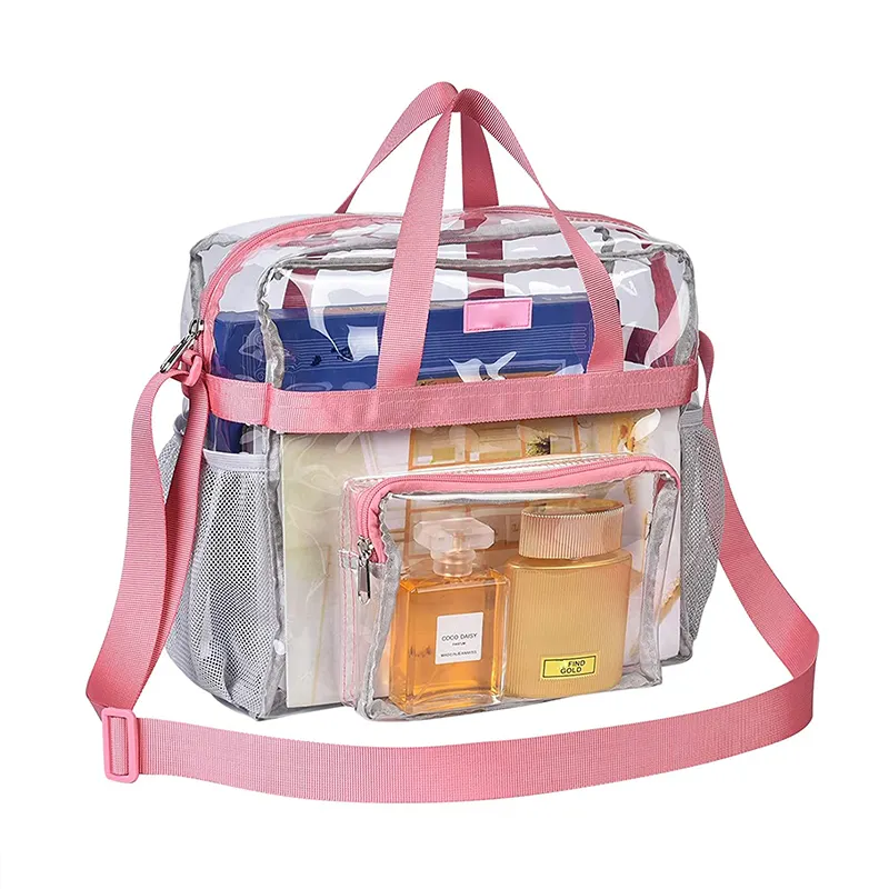 व्यक्तिगत रंग संभालती स्पष्ट प्लास्टिक ढोना बैग महिलाओं पारदर्शी हैंडबैग कंधे बैग स्पष्ट जेली पर्स पीवीसी हैंडबैग
