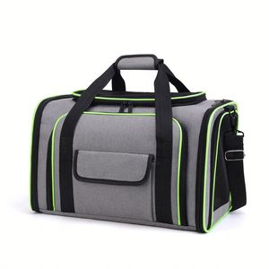 Sac à bandoulière portable pour chien, extensible, pliable, respirant, en tissu Oxford écologique, avec fermeture à bouton, style tendance, utilisable en toutes saisons - Product Image 1