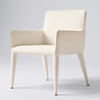 Fauteuil de salle à manger en tissu Track, plusieurs couleurs disponibles, design ergonomique, chaise de salle à manger moderne de luxe pour hôtel, villa, maison