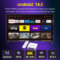 H96 MAX H618 IPTV STB Dispositivo de Transmisión 8K, Internet Inteligente Ott, 4GB RAM 128GB ROM Premium, Google Android 12 Pro Set Top TV Box