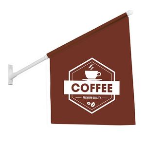 Outdoor Hanging Advertising Custom Wall Mounted <b>Flag</b> Aluminum Pole Custom Wall <b>Flag</b> - Product Image 2