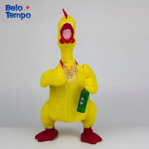 30CM elektrikli tavuk çığlık horoz içme bira Karaoke ördek garip şarkı dans şaka komik grotesk peluş oyuncaklar