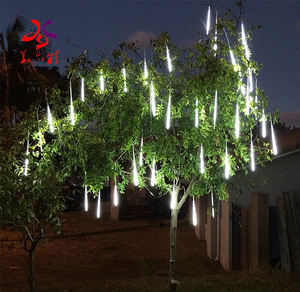 Luces Led para fiestas navideñas, luces de lluvia de meteorito para fiestas, bodas, exteriores, 30cm, 50cm, 80cm, <span class=keywords><strong>2023</strong></span> cm, 8 tubos, 10 tubos, novedad de 100 - Product Image 6