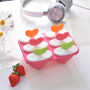 Moldes para helados en forma de corazón, verde, naranja, rosa, bandeja para hacer helados caseros - Product Image 2