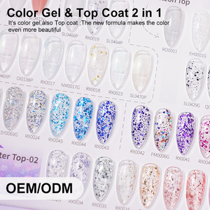 Esmalte <span class=keywords><strong>de</strong></span> <span class=keywords><strong>Uñas</strong></span> en <span class=keywords><strong>Gel</strong></span> con Brillo al por Mayor, Marca Privada, Brillante y Reflectante, Sin Necesidad <span class=keywords><strong>de</strong></span> Limpiar, 2 en 1, <span class=keywords><strong>Gel</strong></span> <span class=keywords><strong>de</strong></span> Color y Capa Superior - Product Image 2