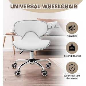 <span class=keywords><strong>Tabouret</strong></span> de salon de beauté hydraulique réglable avec <span class=keywords><strong>roulettes</strong></span>, pivotant, en cuir PU, pour technicien des ongles, pédicure, tatouage, <span class=keywords><strong>massage</strong></span> (blanc), origine Chine - Product Image 5