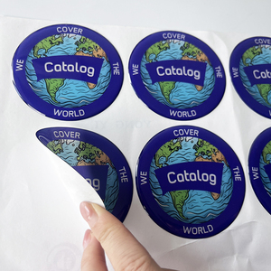 Feuilles d'autocollants en résine époxy avec logo personnalisé personnalisé autocollants en gel dôme 3D en forme de rectangle décalcomanies pour étiquette d'emballage - Product Image 5