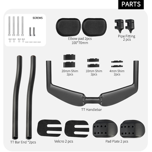 Guidon TOSEEK <span class=keywords><strong>TT</strong></span> 31,8 mm aérodynamique, optimisé pour la réduction du vent, antidérapant, sécurité pour la course sur route, contre-la-montre, triathlon, BMX, en carbone, Aerobar - Product Image 4