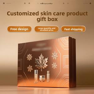 Caja de Regalo Personalizada para Set de Agua y Leche Facial Fuyan, Caja de Empaque Personalizada para Productos de Cuidado de la Piel, Caja de Regalo Personalizada para Esencia Cosmética - Product Image 1