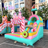 Château gonflable avec toboggan, nouveau design, motif fille mignonne avec sucette, idéal pour les enfants - Vente chaude