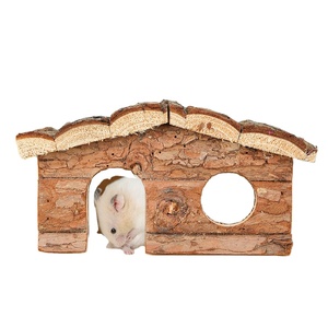 Nichoir de Luxe Premium pour Petits Animaux, en Écorce de Bois avec Toit Incliné, pour Hamsters Nains, Blancs d'Hiver, Campbell et <span class=keywords><strong>Roborovski</strong></span> – Toutes Tailles - Product Image 2