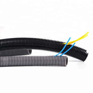 SY Black Flexible Corrugated Split Tubing Convoluted Wire Loom Conducto <span class=keywords><strong>abierto</strong></span>-Todos los tipos de tubos de plástico - Product Image 2